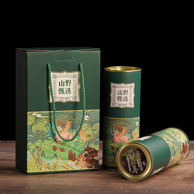 黑木耳包装盒桶装500克空盒子