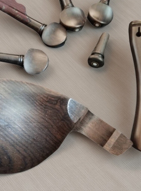 包邮小大提琴配件弦轴拉线板腮拖一套乌木鱼眼44/3/2红木枣木配件