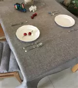 Vải Nhật Bản đơn giản và vải lanh màu trơn vải khăn trải bàn khăn trải bàn khăn trải bàn cà phê vải vải màu xám có thể được tùy chỉnh - Khăn trải bàn