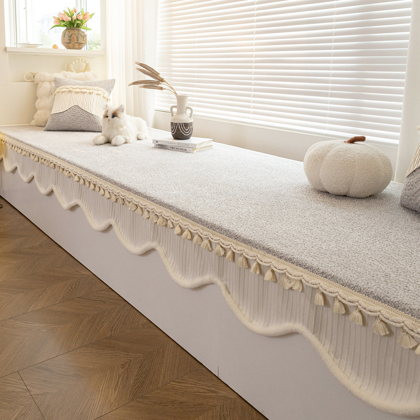 异形毛绒飘窗垫2026新款四季通用阳台改造神器防滑卧室窗台坐垫冬,居家布艺,飘窗垫,淘宝优惠券,粉丝福利购,淘宝优惠卷