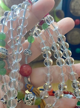 天然白水长链轻奢毛衣长串女款时尚百搭饰品礼物送女友闺蜜晶卡10