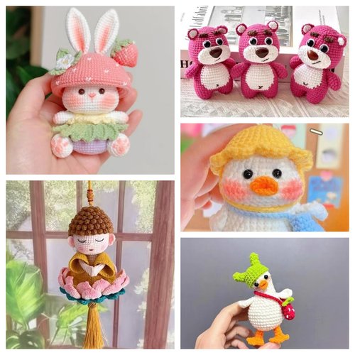 毛线手工编织玩偶材料包