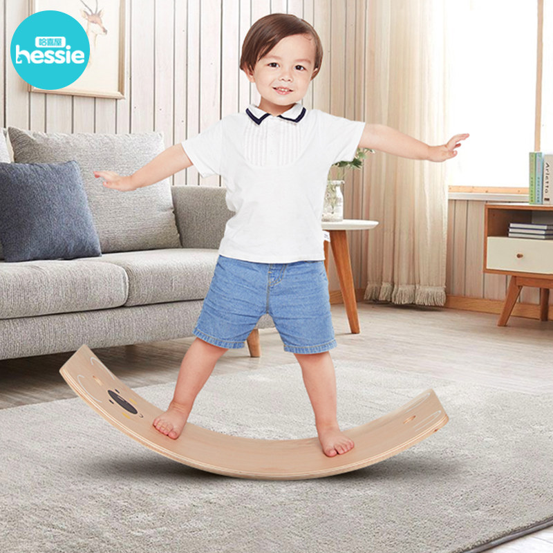 哈喜屋儿童跷跷板聪明板平衡木弯板翘翘板弯曲板室内单人家用玩具