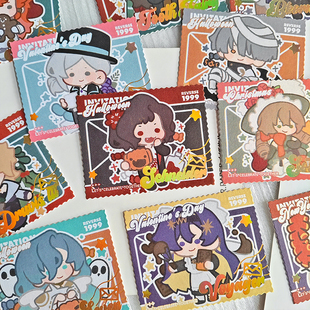 重返未来1999节日邮票徽章团子粒牌合影透卡挂件贴纸吧唧同人周边