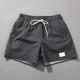 灰色潮牌运动健身速干透气宽松沙滩裤 DESSMIIT男士 休闲三分短裤