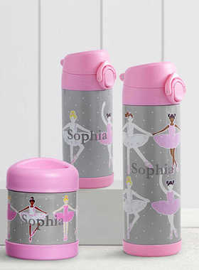 Pottery Barn Kids小学生保温杯子不锈钢儿童保冷大容量吸管杯