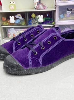 Cienta香香鞋儿童帆布鞋女童丝绒软底运动鞋复古玛丽珍鞋西班牙