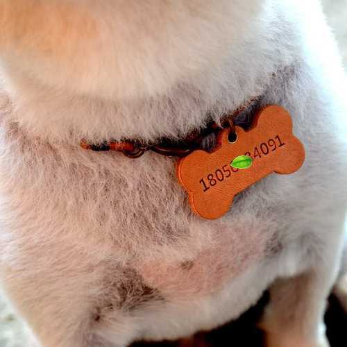 头层牛皮防丢号码自创定做狗牌