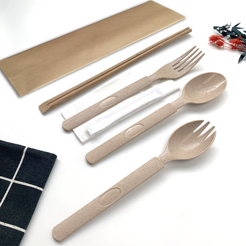 一次性叉勺筷子纸巾牙签五件套