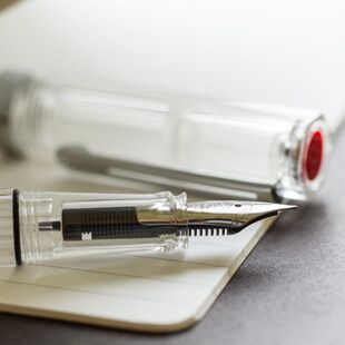 三文堂钢笔ECO透明活塞示范钢笔学生练习书写文具盒包装 礼盒