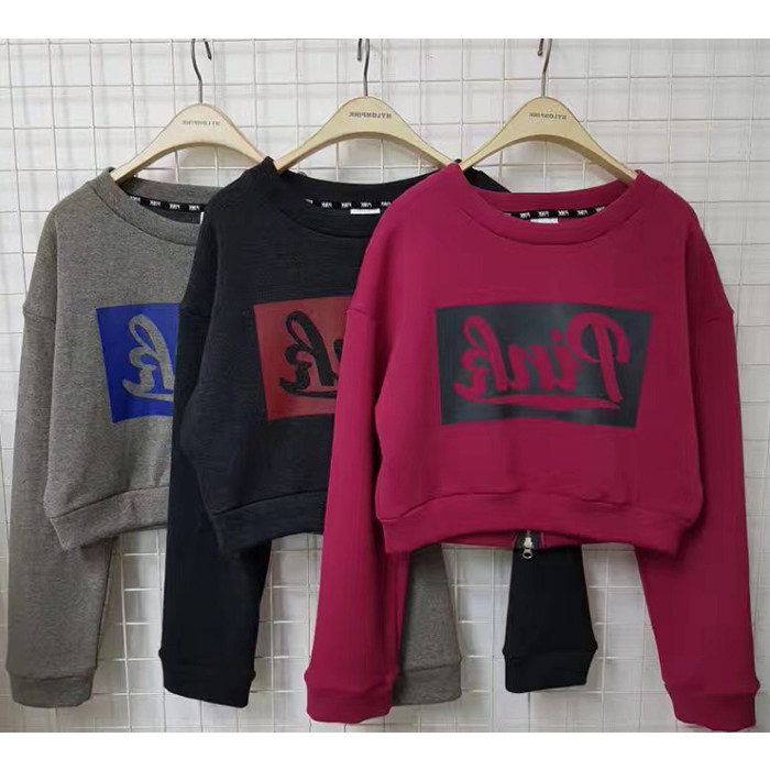 2018 New winter the republic of korea Dongdaemun Agency purchase NYLON PINK have cash less than that is registered in the accounts letter printing zipper Sports sweaterin the Women's clothing/Boutique , Set/Student uniforms/Work uniforms , Leisure sports suit  category - from Buy2taobao.com to provide professional Taobao agent buy service