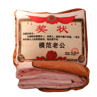 创意奖状空调被教师节送爸爸妈妈母亲男女生朋友生日礼物抱枕两用