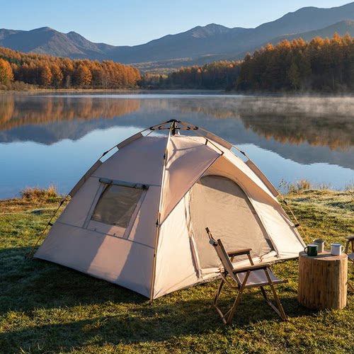 开拓无边全自动速开银胶防雨帐篷