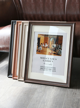 实木欧式装裱画框8K4开A30寸5075CM60定制海报24寸挂墙相框框架A4