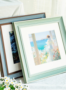 欧式装裱画框做旧覆古挂墙相框空框正方形33 38 40 35 50 cm框架