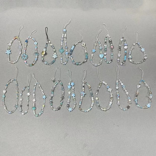 手机链子可爱蓝色星星手机壳挂绳简约ccd相机挂绳新款拍立得挂件