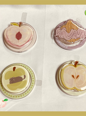 韩风ins绿色青苹果水果支架夏日清晰简约手机支撑magsaf磁吸支架