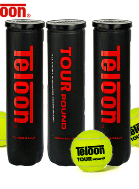 正品天龙网球Pound专业比赛用球Teloon成人训练罐装p4网球p3听装