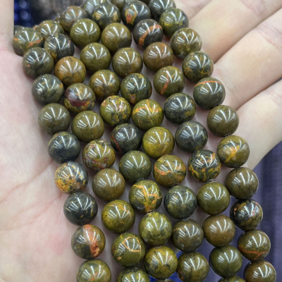 天然水晶黄蜂石圆珠diy手串饰品