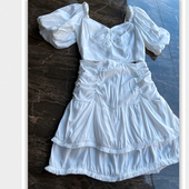 处理白色可爱少女时尚 两件套装 短款 清 甜辣泡泡袖 上衣流苏短裙