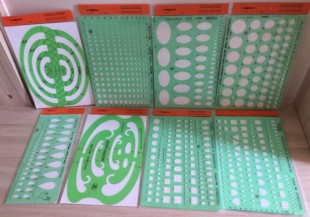 进口珠宝首饰服装设计手绘工具软尺椭圆形泰米绘图模板8片套包邮