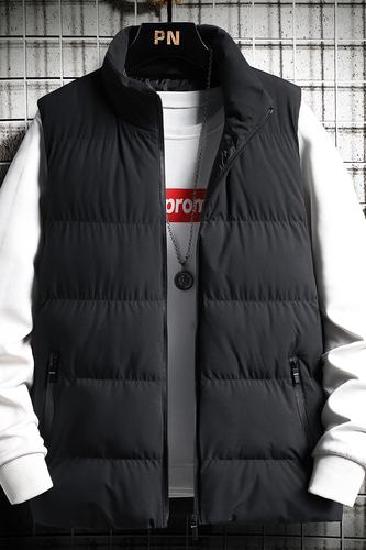 Winter men's down cotton vest casual jacket men's cotton vest coat large fashion m-5xl