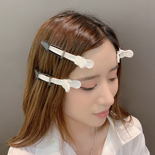 拼色鳄鱼夹头发夹子侧边秋冬前额