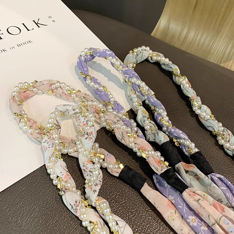 碎花发带丝巾绑夏季飘箍一