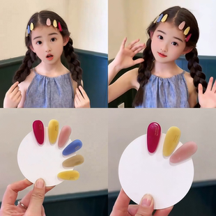 儿童水滴发夹新款2025高级感发卡女童刘海前额侧边夹子鸭嘴夹头饰