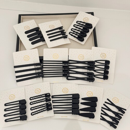 黑色大号一字夹发饰女后脑勺发夹