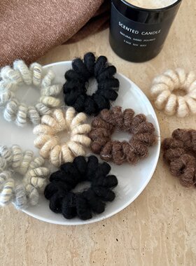 电话线发圈女丸子头头绳皮筋