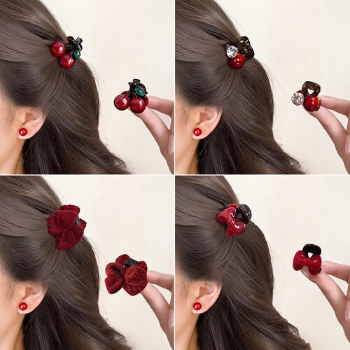 蝴蝶结刘海夹小抓夹女半扎发夹