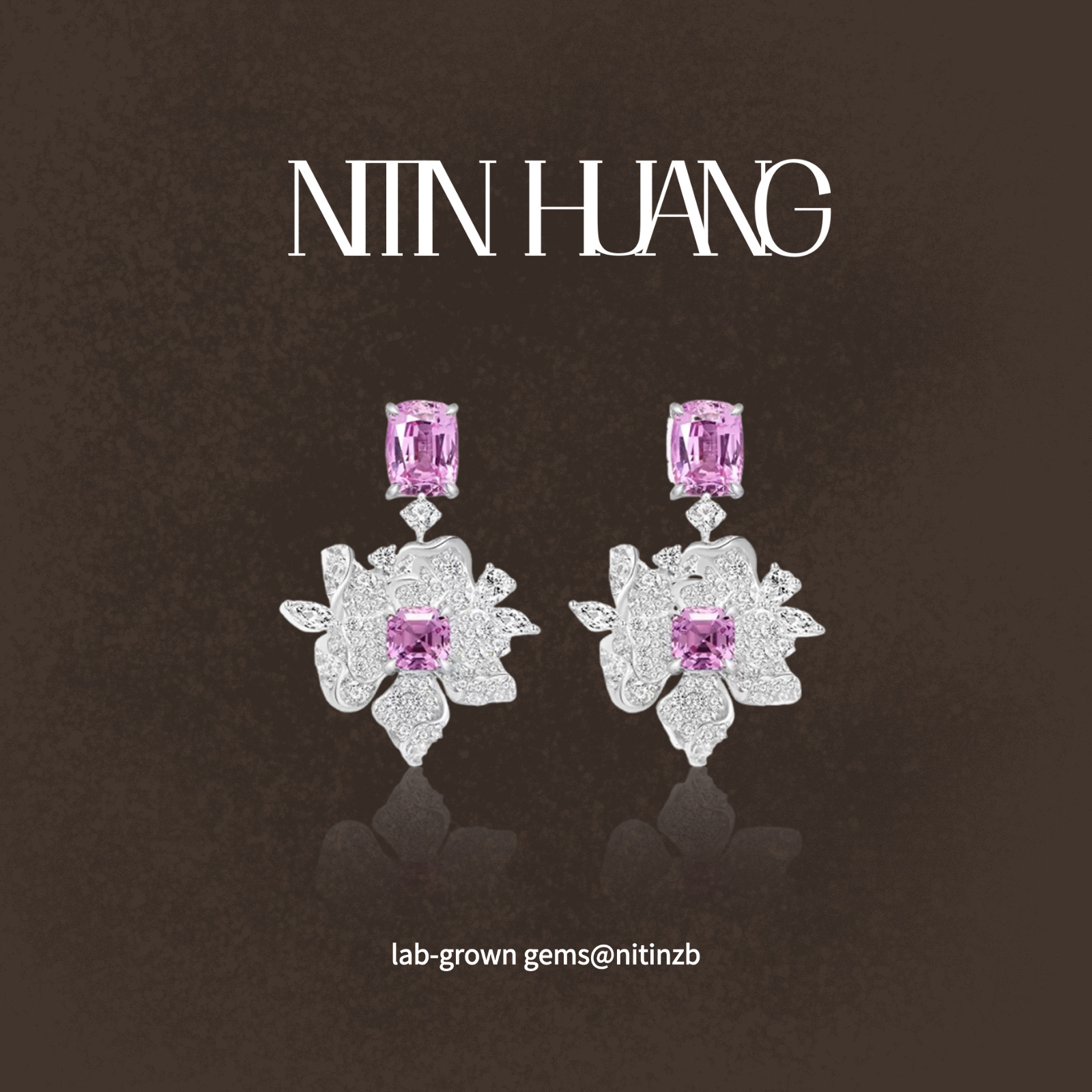 NITINHUANG培育粉色蓝宝石戒指