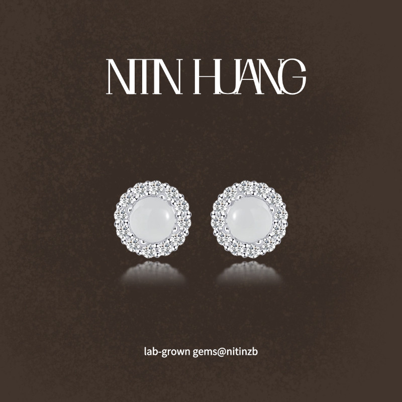 NITINGHUANG 通体925纯银加厚电镀 天然玛瑙耳钉 通用百搭耳环,珠宝/钻石/翡翠,耳饰,淘宝优惠券,粉丝福利购,淘宝优惠卷