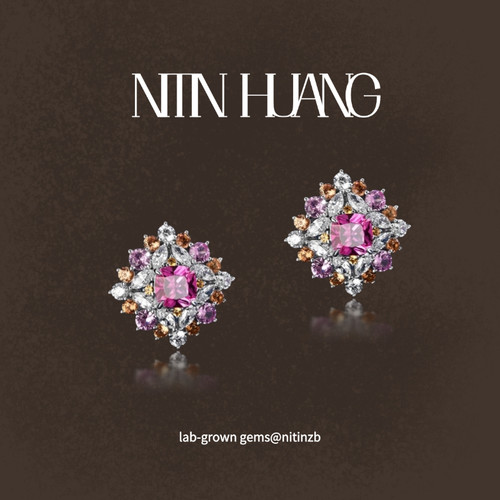 NITINHUANG两戴款培育宝石耳钉