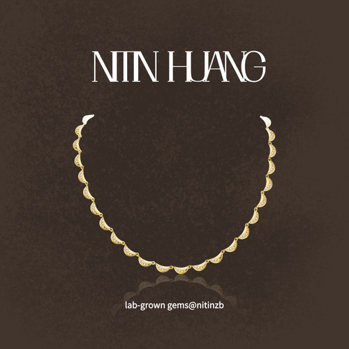 培育白色蓝宝石月牙项链