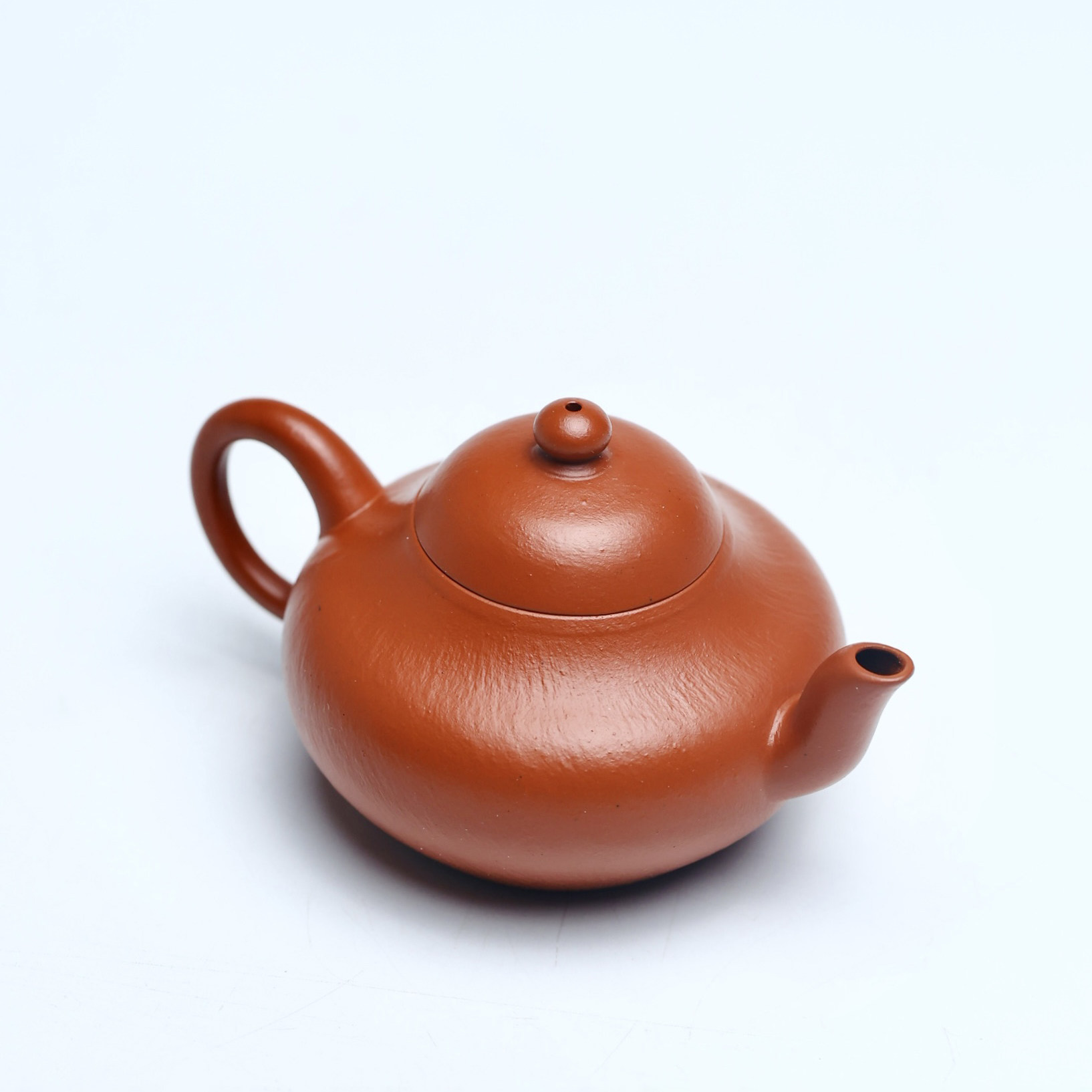 宜兴原矿紫砂 黄金朱泥 孟臣梨式紫砂壶