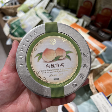 日本代购 白桃乌龙茶日本lupicia绿碧茶园罐装蜜桃50g