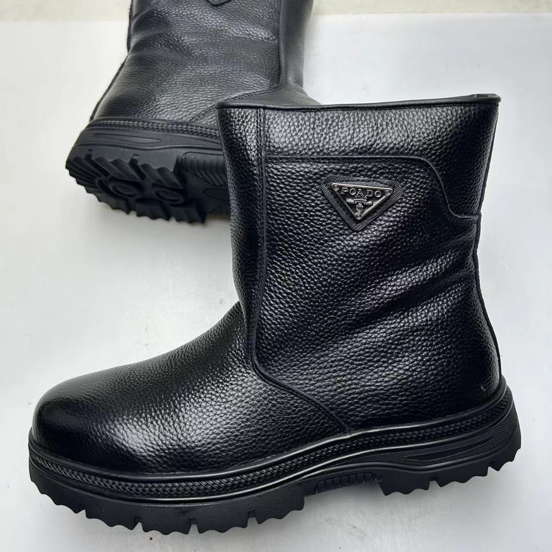 外贸原单尾货男靴时尚厚底鞋