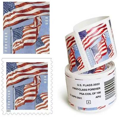 亚马逊新款U.S. Flag Forever Stamps美国国旗独立日国旗邮票贴纸