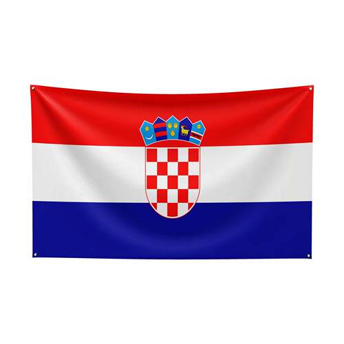跨境货源Flag of Croatia克罗地亚国旗4号旗帜3×5ft厂家temu