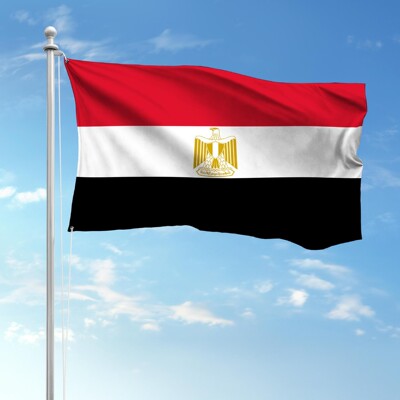 Etsy跨境货源Egyptian flag埃及国旗4号旗帜3×5ft厂家批发temu