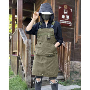 咖啡师围裙logo定制美甲理发师画画室围裙宠物店餐厅酒吧工作服装