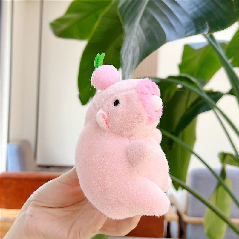부는 거품 CAPIBALA 플러시 장난감 인터넷 연예인 CAPYBARA 인형 펜던트 키 체인 작은 인형 소녀 인형