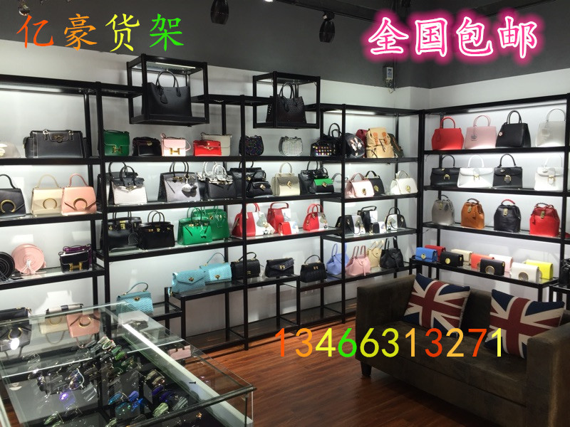 精品花店货架高档展柜陈列柜鲜花展示架包包货架花店鞋架展示柜子