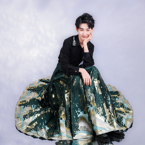 马面裙九天汉韵织金缎百褶