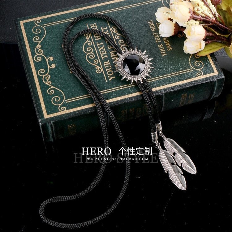 卡扣波洛领带平价bolo tie潮配饰金属可调节领绳超酷太阳款领带