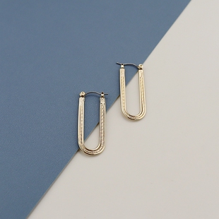BC金色U型时尚简约百搭小众设计感耳环