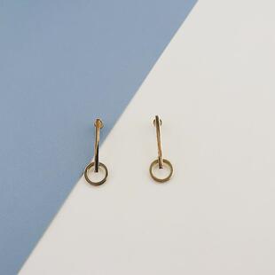 BC金色几何时尚简约百搭金色耳环