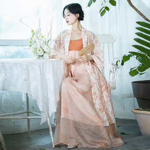 抄春时 吊带长裙两件套装 复古刺绣直领对襟长衫 无袖 女夏季 现货